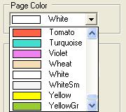 2. Click on the Page Color drop-down arrow and select a color. 3. Click OK.