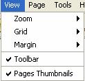 Using the Multiplatform Viewer Application 30 View The View menu has the following options: Zoom: Resizes the view to the specified percentage Grid: Adds grid lines to the