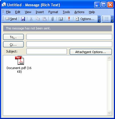 41 LED Functionality Index Emailing Multiplatform Viewer simplifies the process of emailing a document by automatically attaching it to an email message as a PDF file.