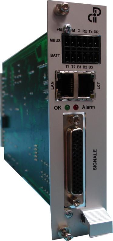 The Controller module is used for controlling and monitoring the REC3200 modules via the internal CAN bus. The Local Craft Terminal (LCT) LAN interface permits the connection of a local PC or network.