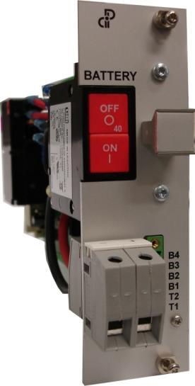 The battery connection module is required for connecting a battery to the REC3200 system.