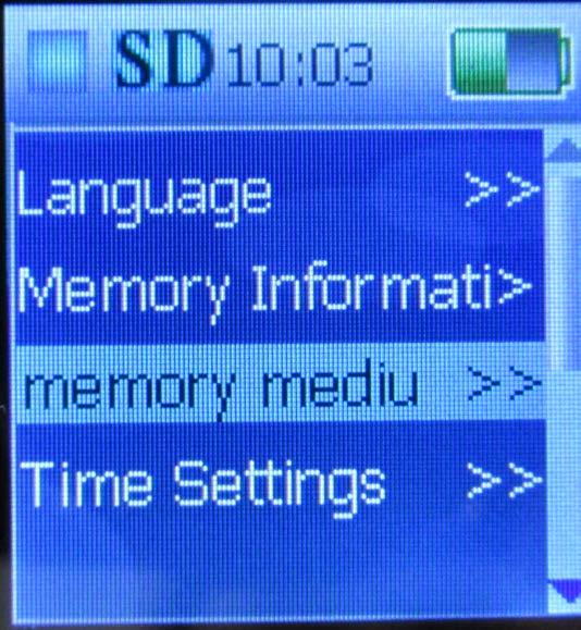 SETTINGS - SD CARD The recorder has 8 GB of internal memory, which is plenty for audio recording at any level of quality.