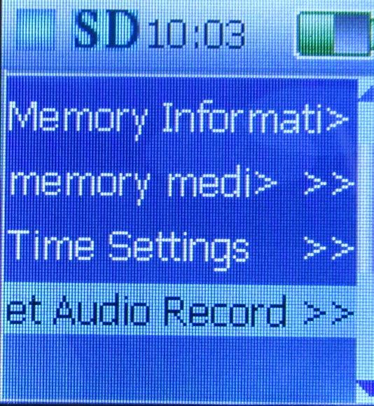 SETTINGS - AUDIO FORMAT This recorder has 4 available formats for your audio recordings. They are; AMR, WAV, MP3 and AAC. The default setting is WAV.
