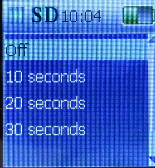 Screen Saver Option Timing Delay for Screen Saver Use the Screen Saver setting to set how quickly the screen goes dark when no