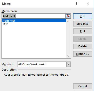 14) On the View tab, in the Macros group, click the Macros dropdown and select