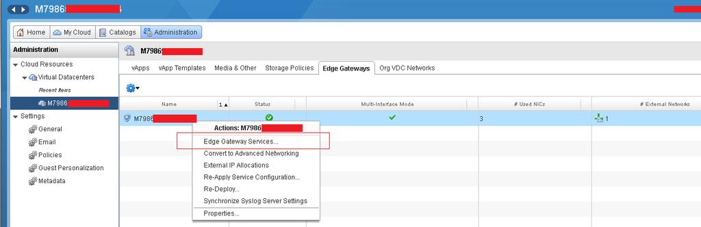 VPN in vcloud Air Edge Gateway Services directly.