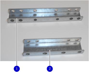Install the System in the Rack Install rail brackets using the adapter hardware (for threaded hole racks) Note If you are using a rack with square or round holes, go to Install rail brackets on the