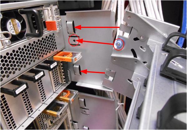 Install the System in the Rack Figure 33 Rear of the rack mount rail 5. Insert cable management assembly into rear of rack mount rails. 6.