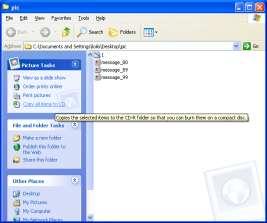 " Once the files have been prepared to be written to the disc, a balloon will pop up at the bottom right of the screen.