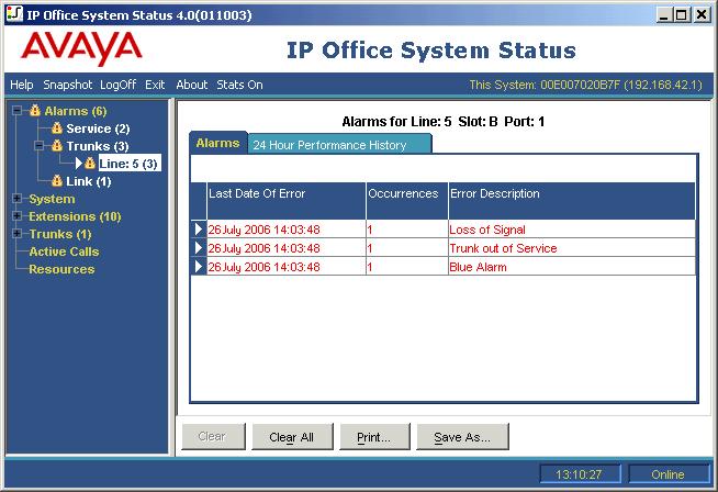 3.1.8.10 System Status IP Office System Status is an application that can be used to monitor and report on the status of an IP Office system.