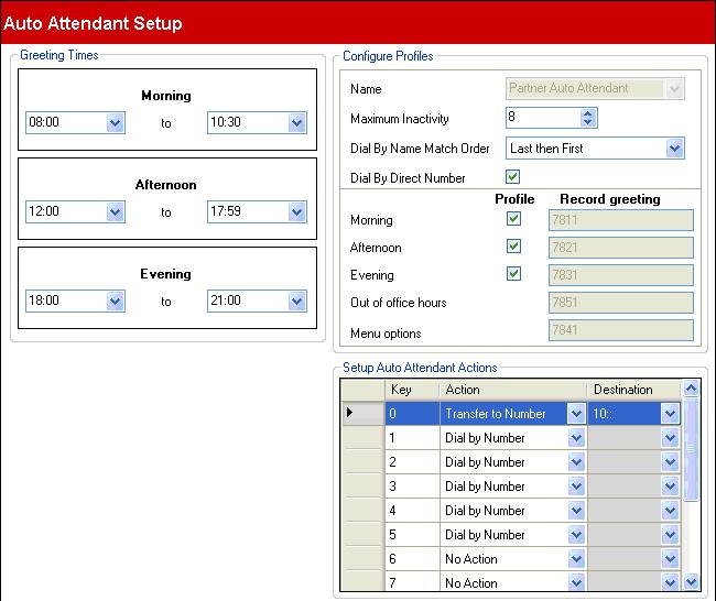 2.7 Auto Attendant Setup This menu is accessed from the System 20 page by selecting Administer Auto Attendant. This menu is accessed from the Admin Tasks 21 list by selecting Auto Attendant Setup.