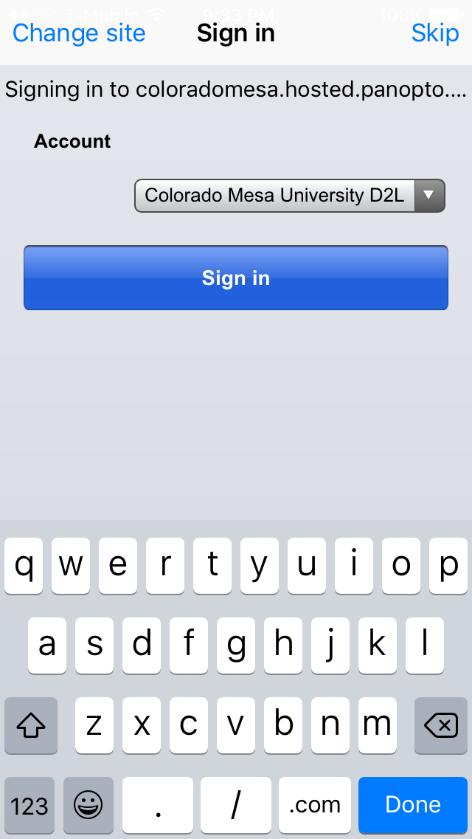 You should now be re-directed to the CMU login system.
