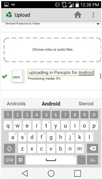 4. Next, tap the Choose video or audio files button and browse through your local Android Device s file system or