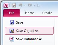 Save your query by selecting File > Save Object as > (giving it the desired name.