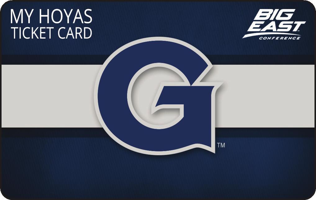 STEP 2: Present your MY HOYAS Ticket Card, credit/debit card, mobile ticket or paper ticket to