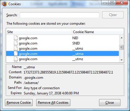 Viewing/deleting cookies in Browser UI