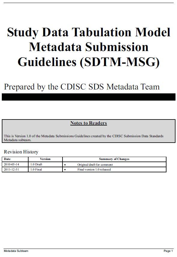 Metadata Submission