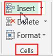 Columns: Select the column heading to the right of where you want the new column to appear. The following example shows inserting a new column before Column A.