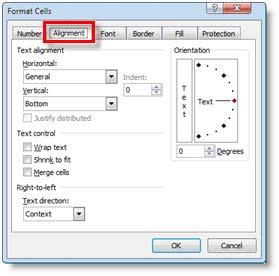 Alignment of Text and Numbers Information within a cell is aligned left or right by default, as numbers or letters respectively.