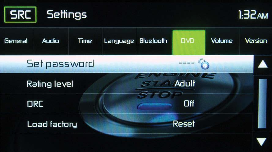 DVD Sub-menu Features The DVD system has a built-in parental lock feature to prevent unauthorized persons from viewing restricted disc content. By default, the rating system is unlocked.