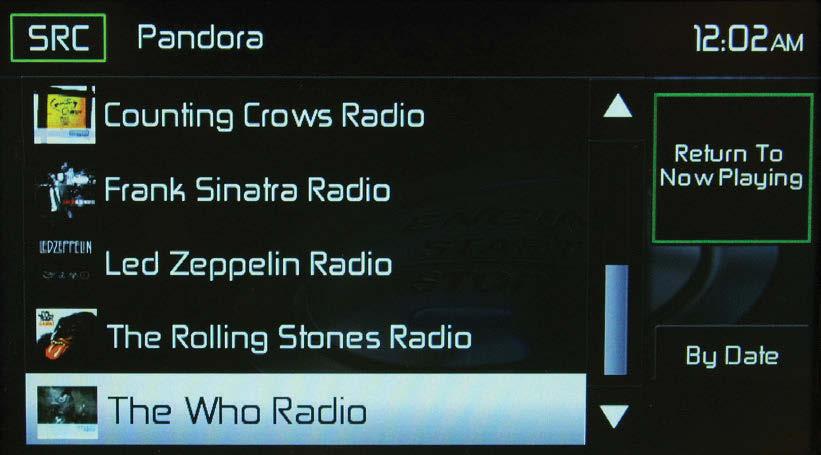 Station List Screen The Station List Screen allows you to search for music by stations you created.