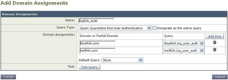 Integrating With LDAP Creating a Domain-Based Query To use a domain-based query to control end-user access or notifications for the spam quarantine, complete the following steps: Step 1 Step 2 Step 3