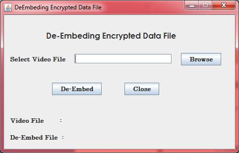De-embedding Encrypted