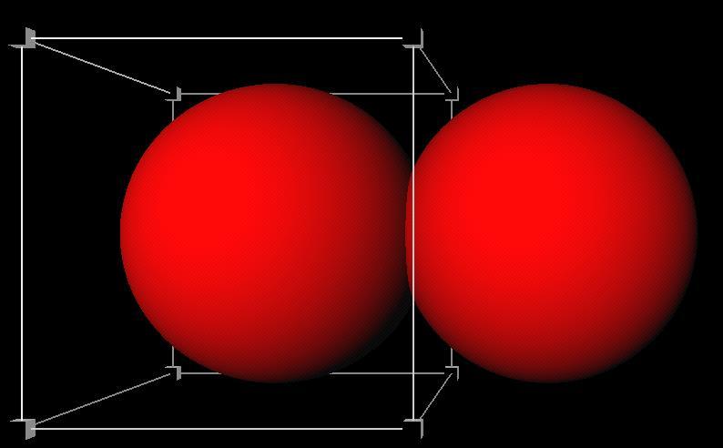 Comparison two spheres with radius 1 and 10000
