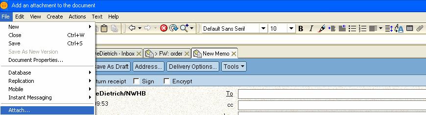 > Creating Attachments To attach a file to a memo follow these steps: 1.