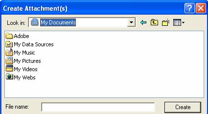 Locate the folder where your attachment is stored.