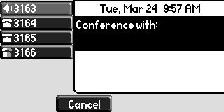 Using the Features of Your Phone Hosting Local Conference Calls You can create a conference with other parties using the phone s local conference feature.