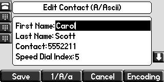 Using the Features of Your Phone To add or edit a speed dial index for an existing contact: 1. Press. 2. Select Contact Directory. 3. Use and to highlight the contact.