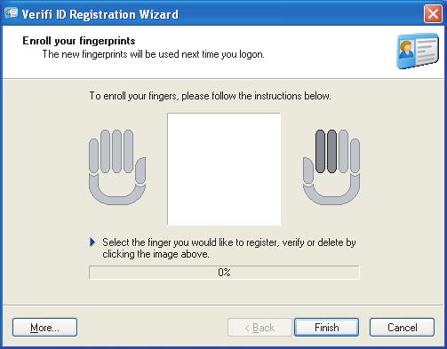 3. Enroll Fingerprint Enrollment 3.1 Your password has automatically been registered as a Verifi ID logon method.