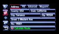 6 Select Calculate Route after address is entered.