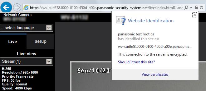 10. When accessing with a browser, add the following text for the CN after entering https:// in the address box.