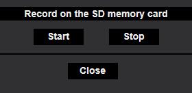 1 Operations 1.3 Record images on the SD memory card manually Images displayed on the Live page can be recorded on the SD memory card manually.