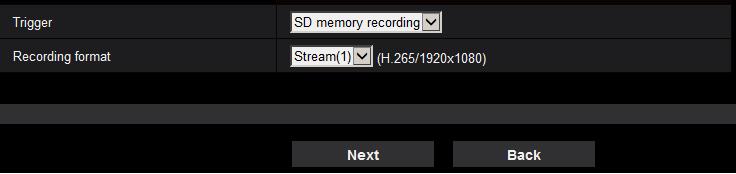 2.3.2.7 Schedule: Configure SD recording or FTP periodic image transmission (schedule function type setup menu) Here, the schedule type is selected as SD memory recording or FTP periodic image