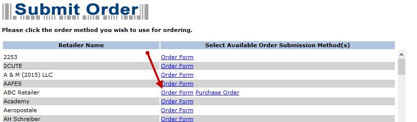 III. Ordering by Order Form This section details the steps required to submit an order using an Excel order form. 1. Begin by selecting the Submit Your Order Icon or click on the Start New Order Tab.
