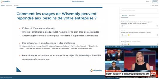 How it looks The videostream is integrated in the «live media» section.
