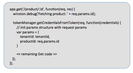 one block of code to fetch the tenant ID that is referenced by each entry point implemented by a service. You ll notice that this function relies on the tokenmanager to retrieve the tenant ID.