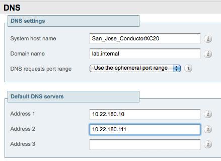 hostname of your TelePresence Conductor. Enter the domain for your TelePresence Conductor.
