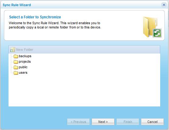 2 In the Configuration tab's navigation pane, click Local Backup > Sync Rules. The Local Backup > Sync Rules page appears.