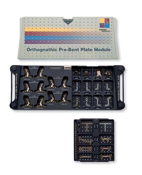 Orthognathic Plate Module [304.711] (continued) Optional Contents (continued) Plate Selection Compartment Options** Titanium Adaption Plates 421.010 1.3 mm, 24 holes, 95 mm K 446.10 1.5 mm, 20 holes, 90 mm* K 446.