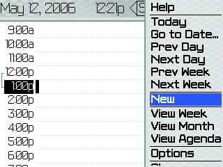 On the menu, click standard menu items such as New, View, Edit, Delete, Save, Options, and Help. Additional menu items might appear depending on the item you have selected.