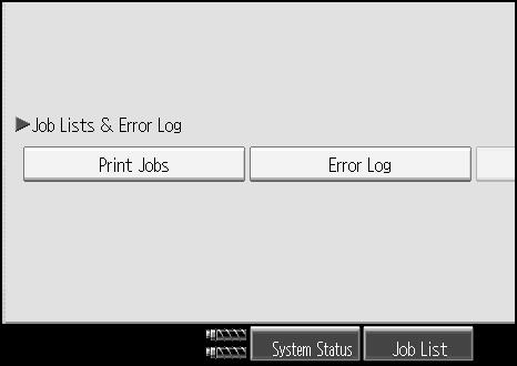 Other Print Operations Checking the Error Log If files could not be stored due to printing errors, identify the cause of the errors by checking the error log on the control panel.