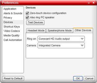 Go to Softphone > Preferences and select the desired headset/speakerphone under the Devices tab. 3.