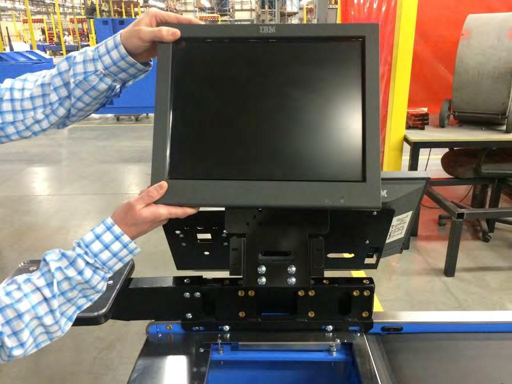 Mounting the Touch Screen Monitor on the Cashier Side (Single or Dual