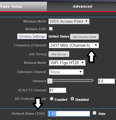 Network Name (SSID) is the name of the wireless link created by the two radios. Other WiFi devices will be able to see this.