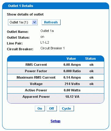 View Outlet Details To display details about a particular outlet: 1. Choose Details > Outlet Details. The Outlet Details window opens. 2.