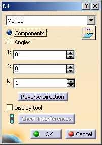 Select the position of the interpolation axis in 3D viewer, and then the axis definition dialog box will be displayed.